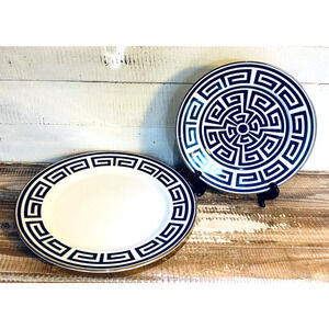 New Richard Ginori Labirinto Dinner & Salad Plate Sapphire Blue MSRP $297